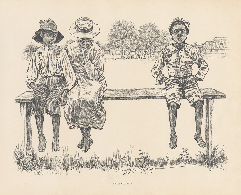 Two's company by J. Campbell Phillips, 1899 — digital art print download
