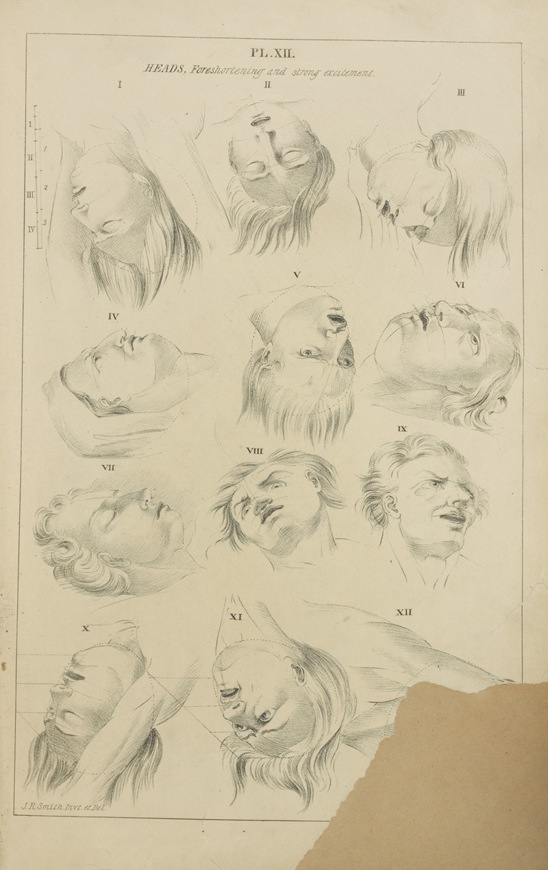 Heads – foreshortening and strong excitements — John Rubens Smith