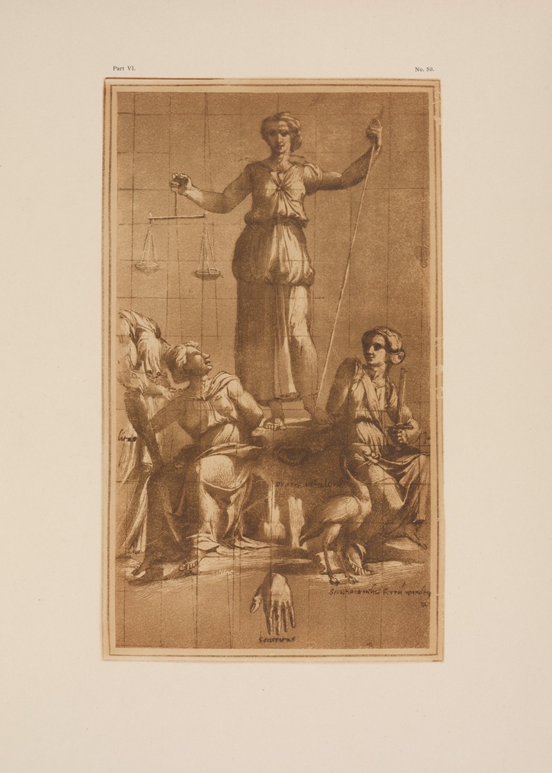Allegorical drawing of justice — P. & D. Colnaghi