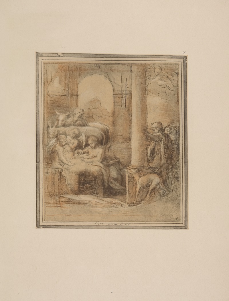 Correggio – Study for a nativity scene by P. & D. Colnaghi, 1900 — digital art print download