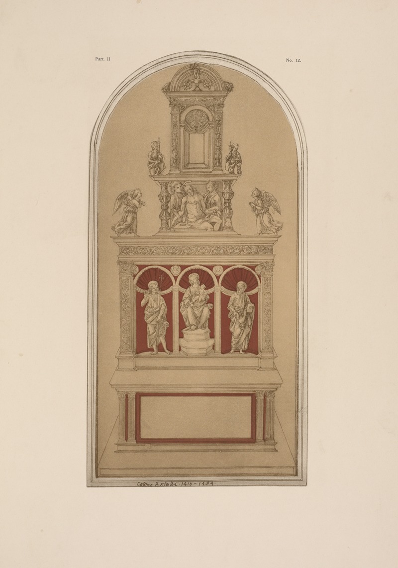 Design for Florentine altar by P. & D. Colnaghi, 1900 — digital art print download