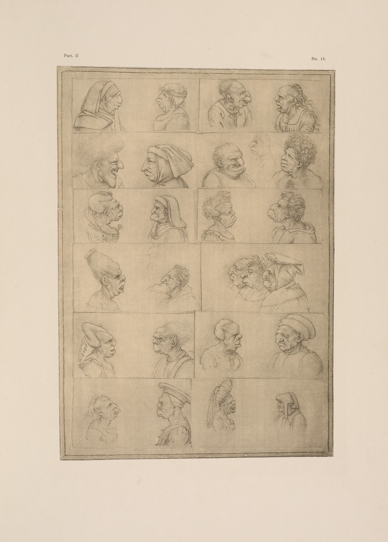 Drawings of grotesque heads — P. & D. Colnaghi