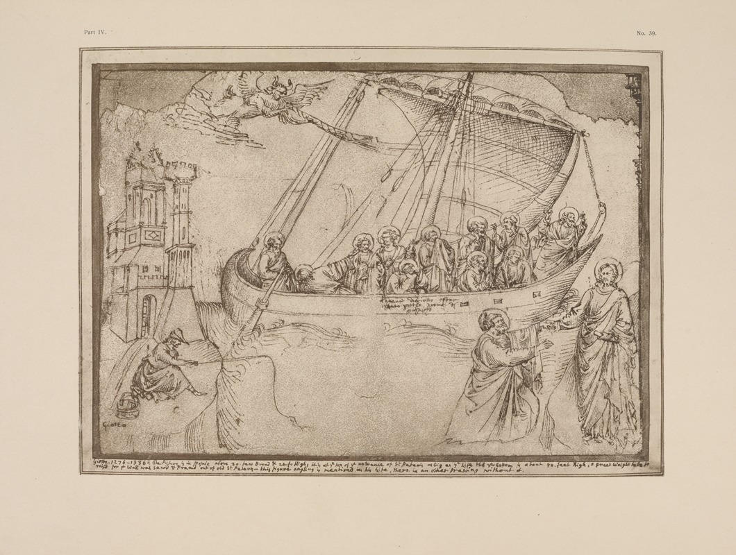 Giotto – Christ walking on the waves by P. & D. Colnaghi, 1900 — digital art print download