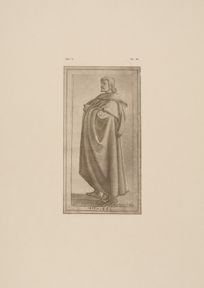 Masaccio – Man in long cloak by P. & D. Colnaghi, 1900 — digital art print download