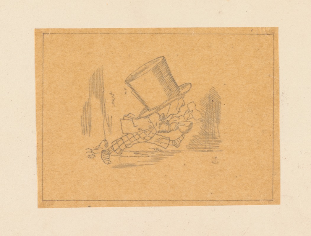 Tracing of the Hatter running — Sir John Tenniel