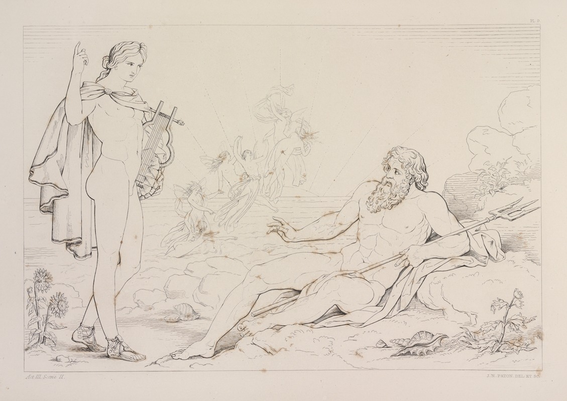 Compositions from Shelley's Prometheus unbound Pl.10 by Sir Joseph Noel Paton, 1844 — digital art print download