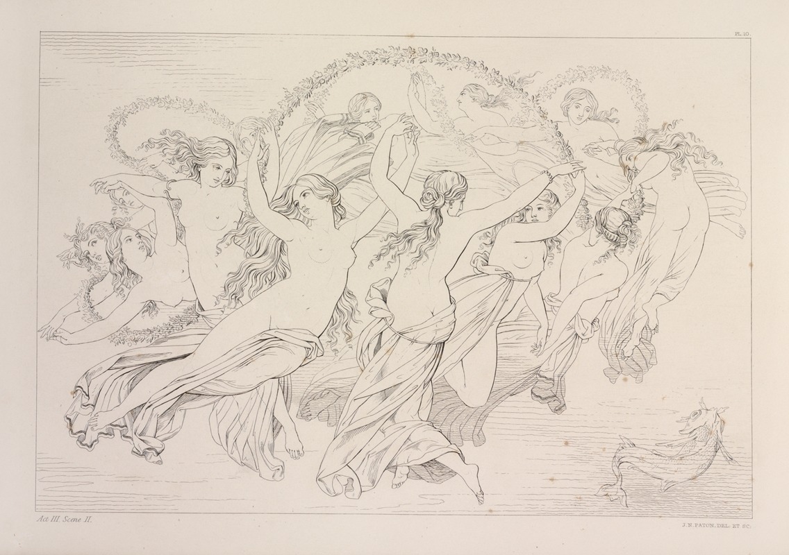 Compositions from Shelley's Prometheus unbound Pl.11 by Sir Joseph Noel Paton, 1844 — digital art print download