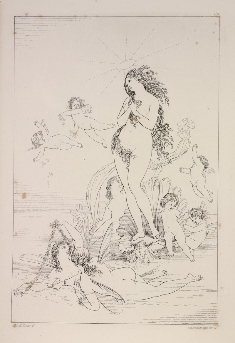 Compositions from Shelley's Prometheus unbound Pl.8 by Sir Joseph Noel Paton, 1844 — digital art print download