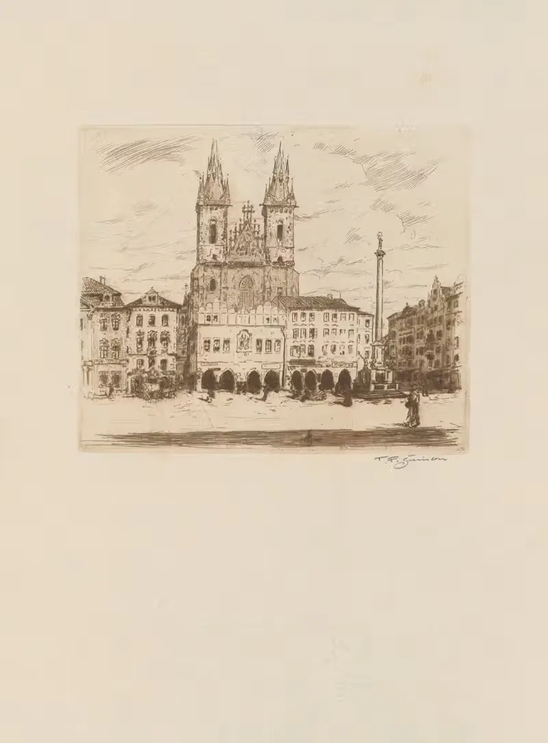 Старый город с Тыном by Тавик Франтишек Симон, 1911 — digital art print download