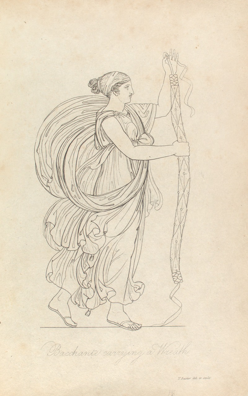 Bacchante carrying a wreath by Томас Бакстер, 1814 — digital art print download