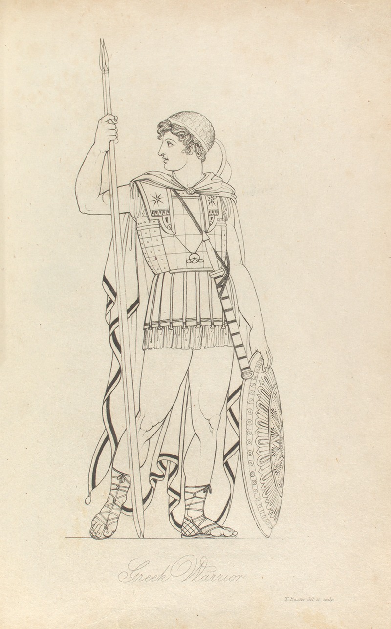 Greek warrior 2 by Thomas Baxter, 1814 — digital art print download