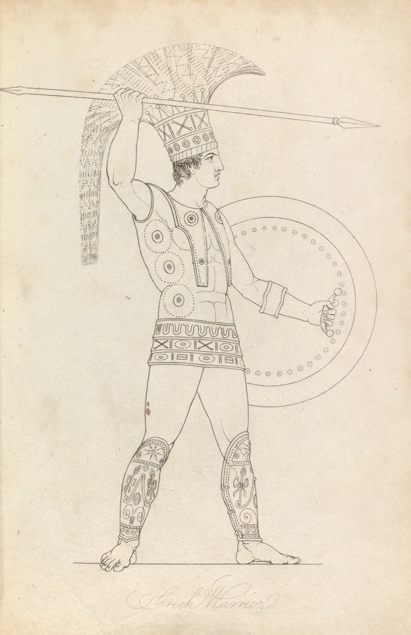 Greek warrior by Томас Бакстер, 1814 — digital art print download