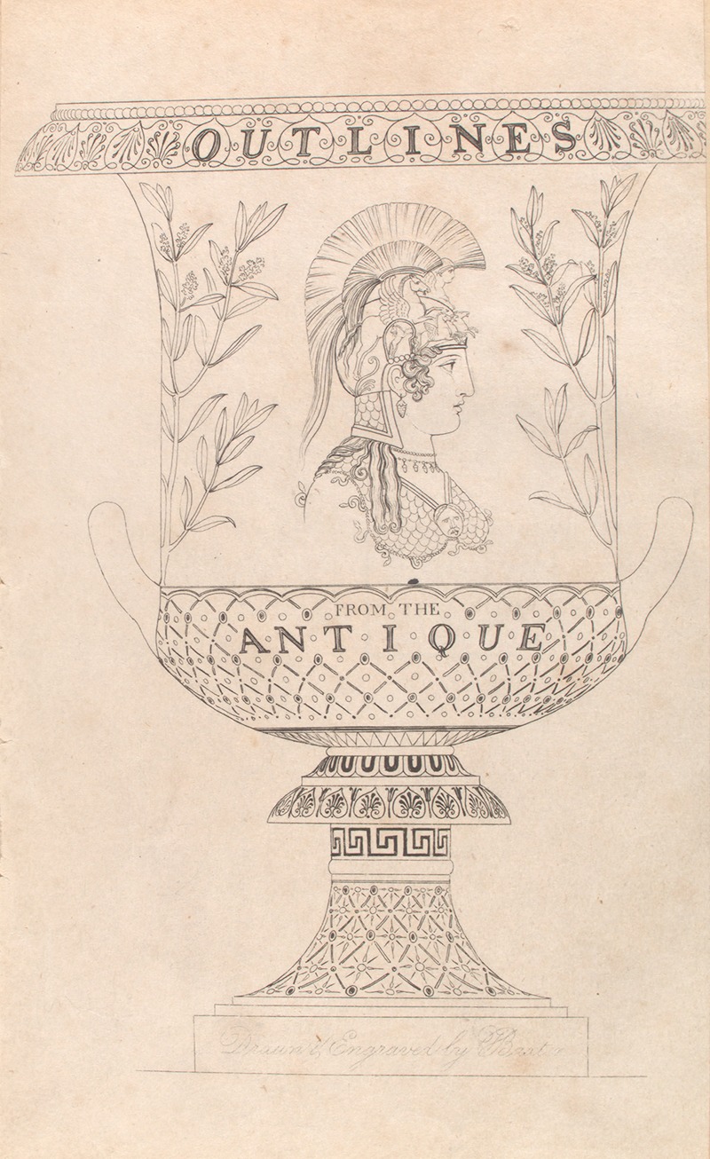 Outlines from the antique. by Томас Бакстер, 1814 — digital art print download
