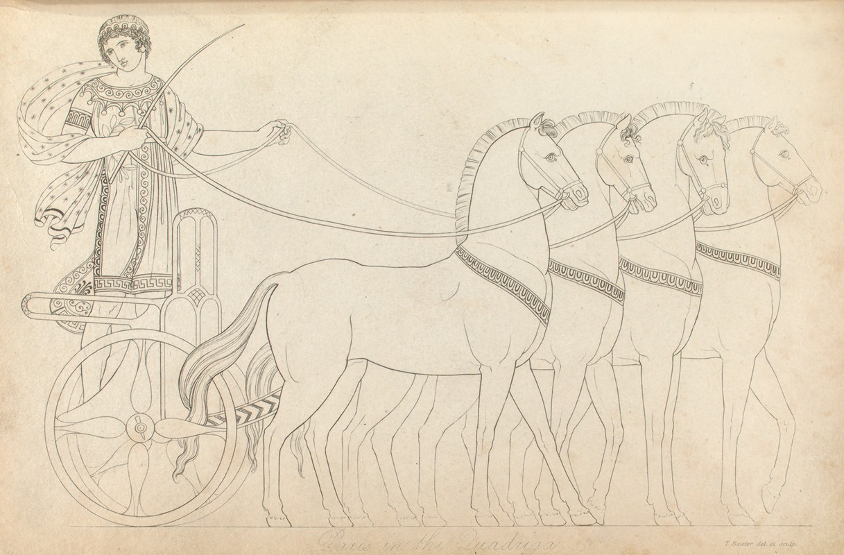 Paris in the quadriga by Thomas Baxter, 1814 — digital art print download