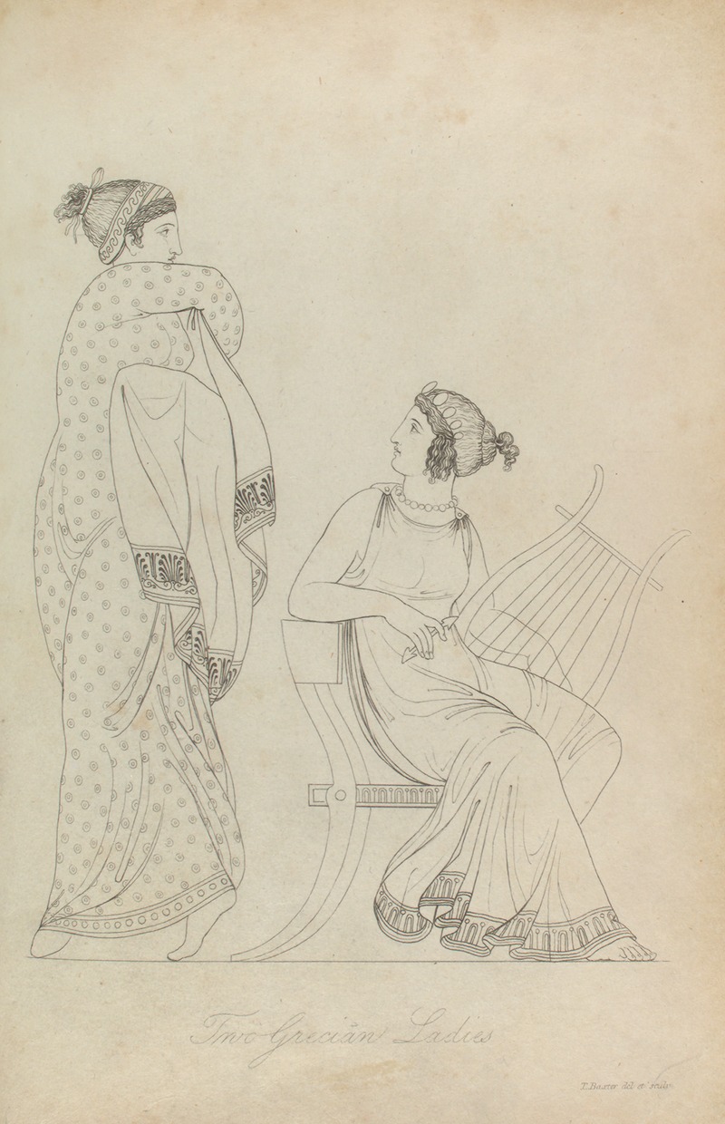 Two Grecian ladies by Томас Бакстер, 1814 — digital art print download