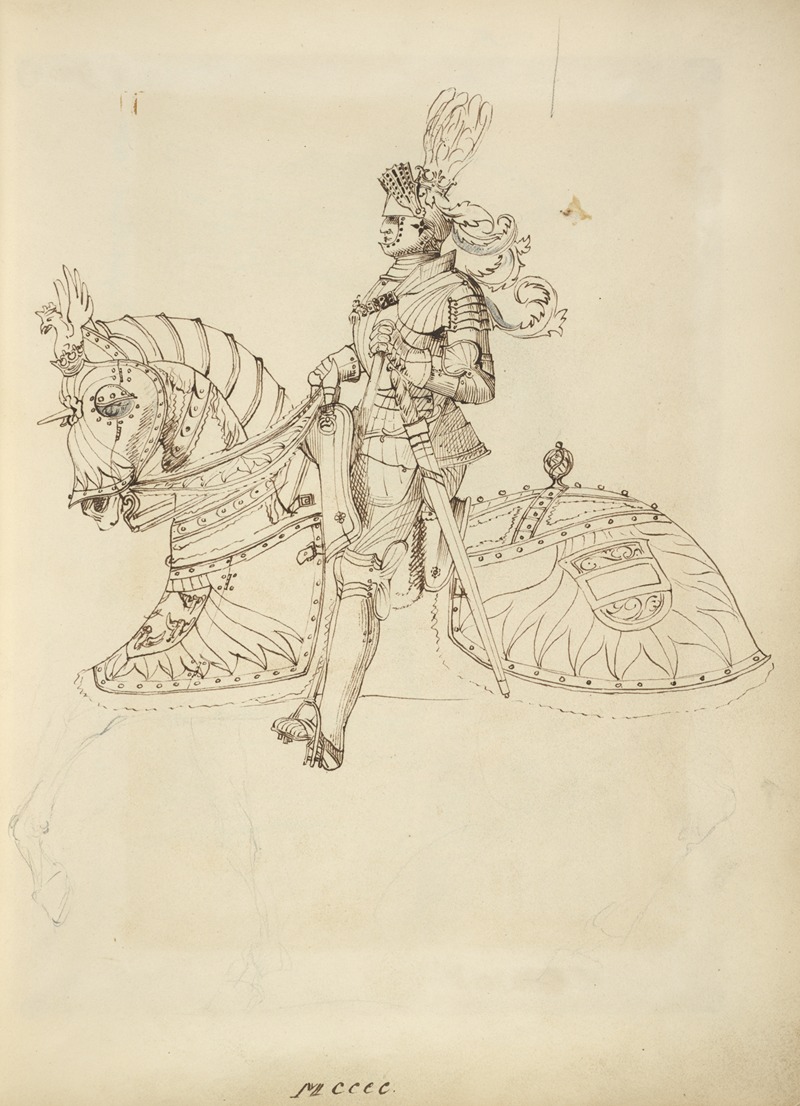 Knight on horseback, MCCCC by Stewart Watson, 1840 — digital art print download