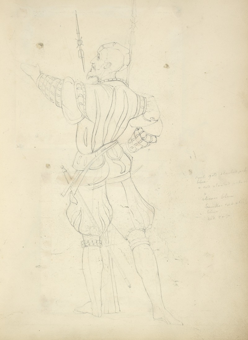 Man in breeches and doublet with sword, viewed from the back — Stewart Watson