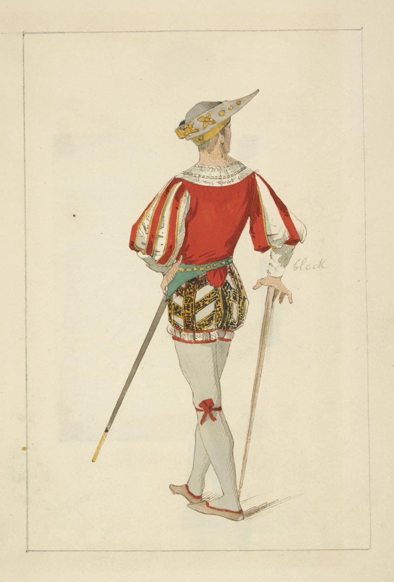 Military costume, 1400 by Stewart Watson, 1840 — digital art print download