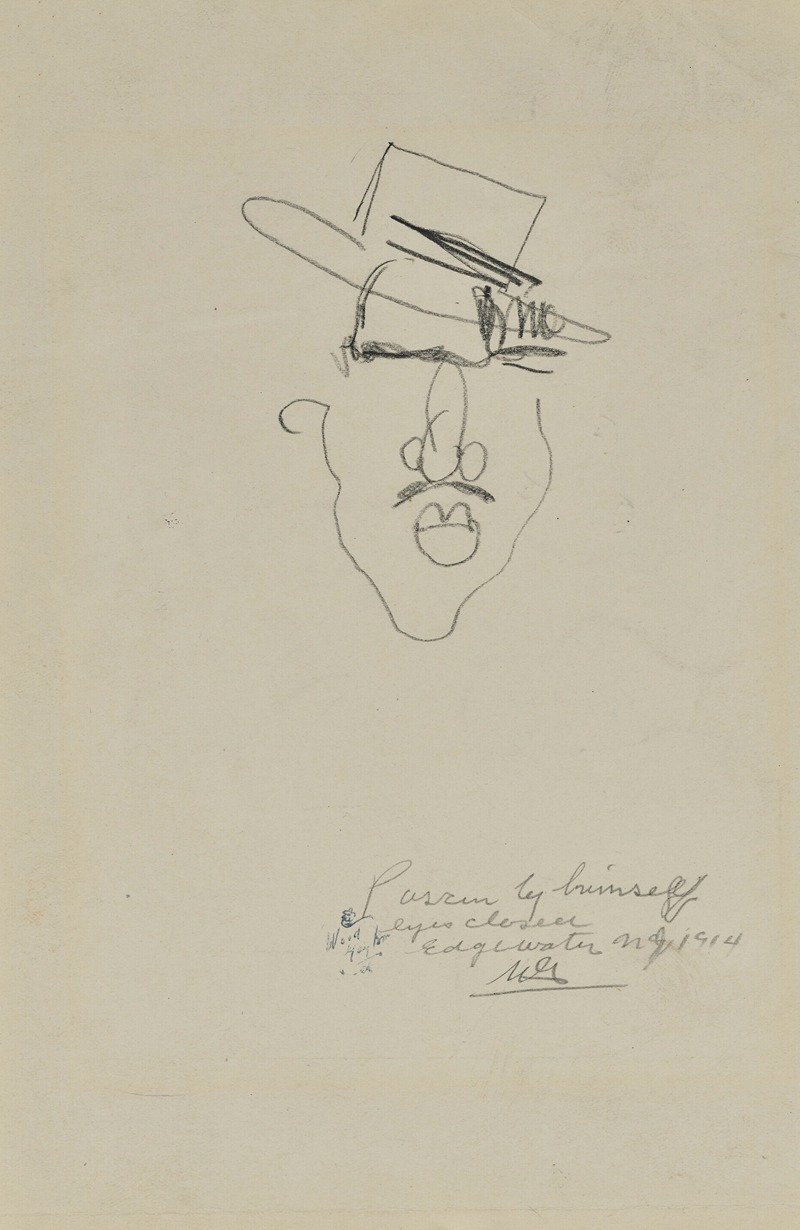 Autoportrait, les yeux fermés by Жюль Паскин, 1914 — digital art print download