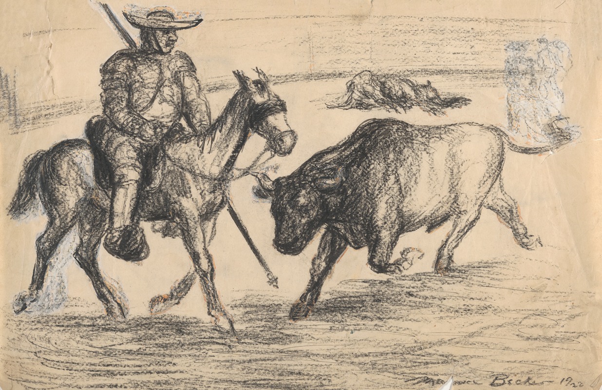 Bullfight by Maurice Becker, 1922 — digital art print download