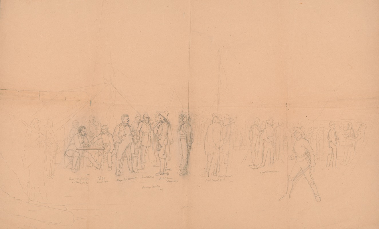 Camp Nevin, Kentucky by Адольф Мецнер, 1861 — digital art print download