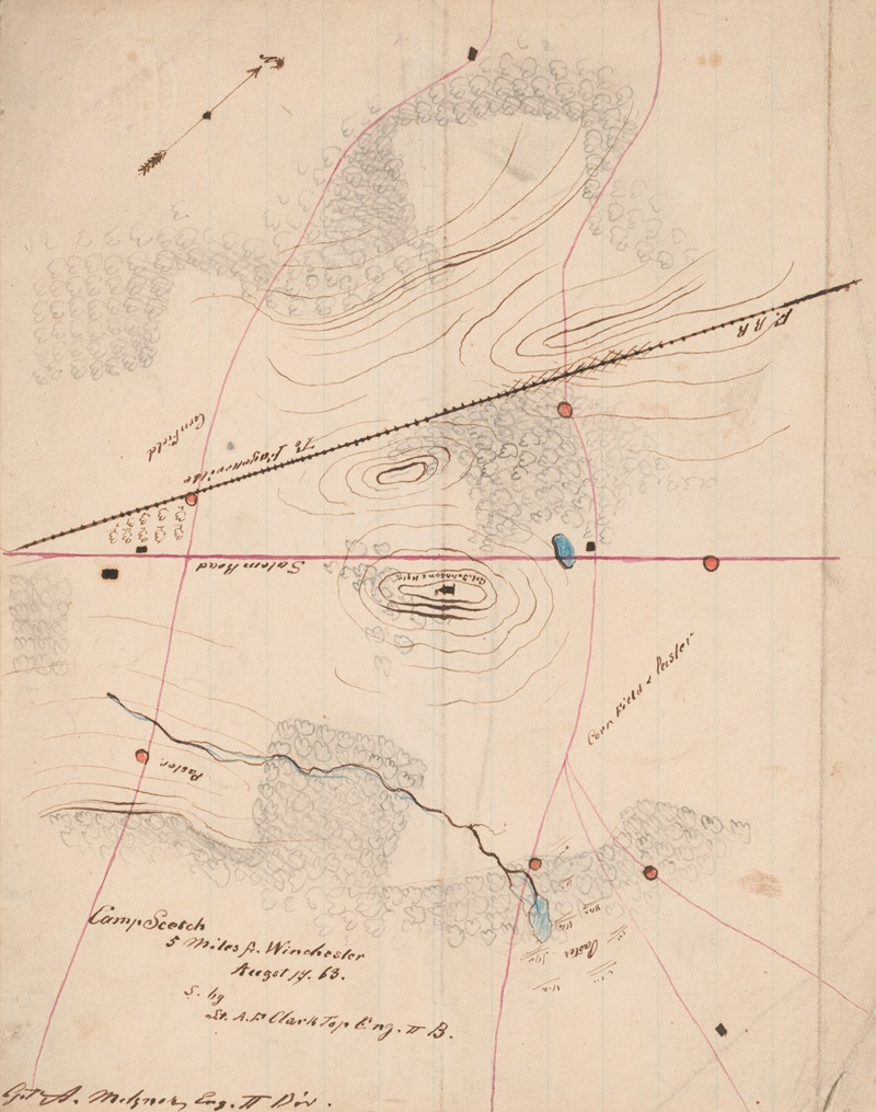 Camp sketch, 5 miles from Winchester — Adolph Metzner