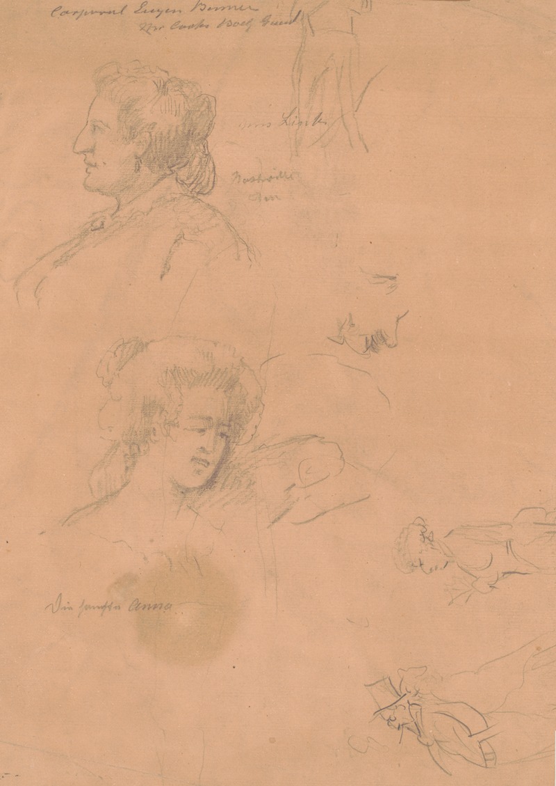 Six sketches of figures — Адольф Мецнер