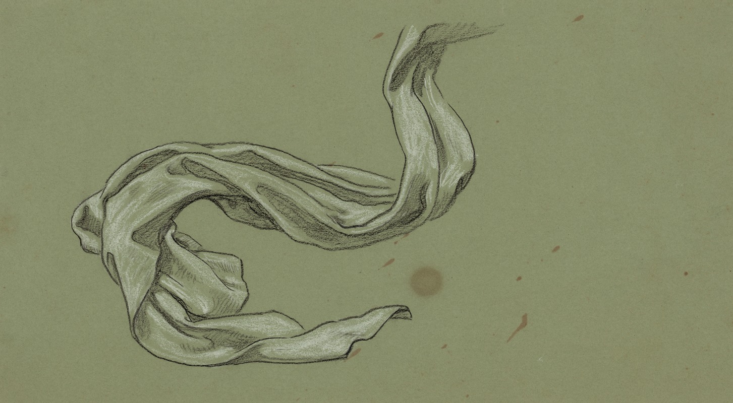 Study of drapery, no. 2 by Элиху Веддер, 1895 — digital art print download