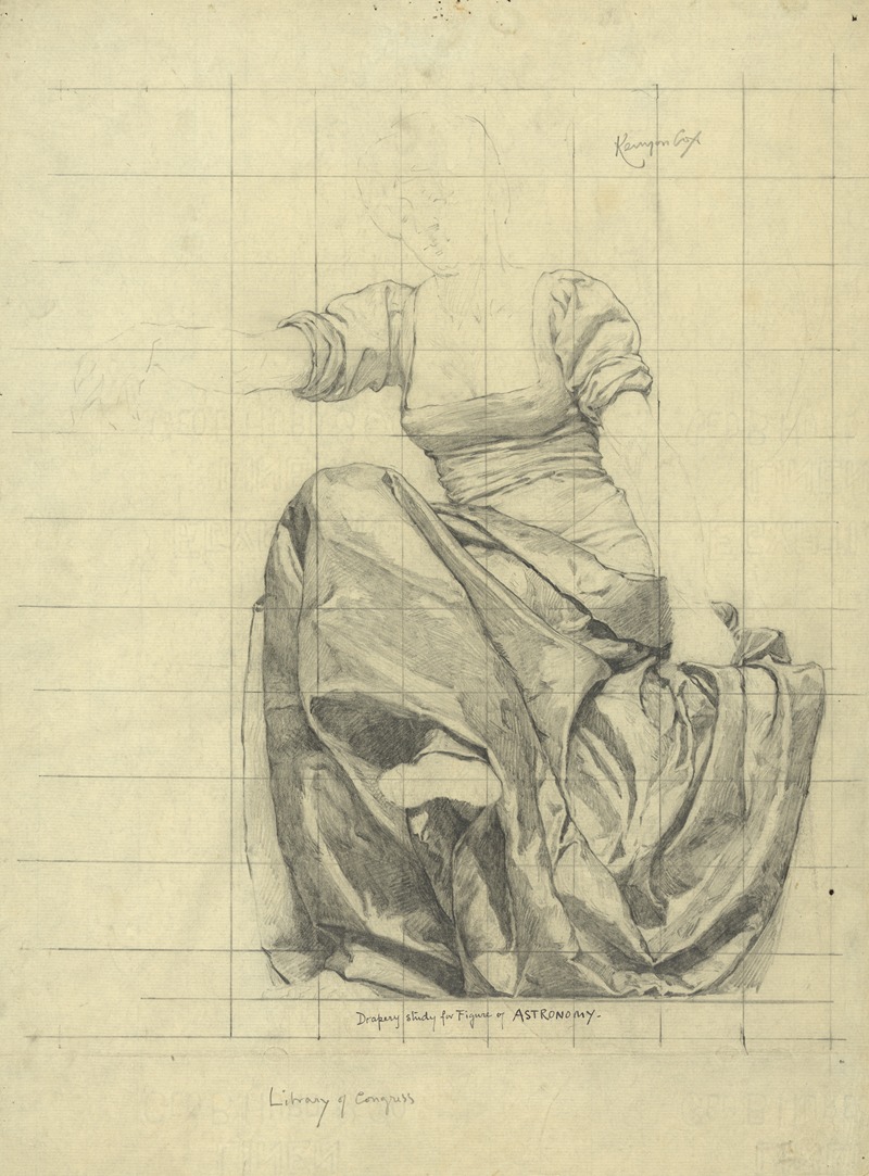 Drapery study for figure of Astronomy — Kenyon Cox