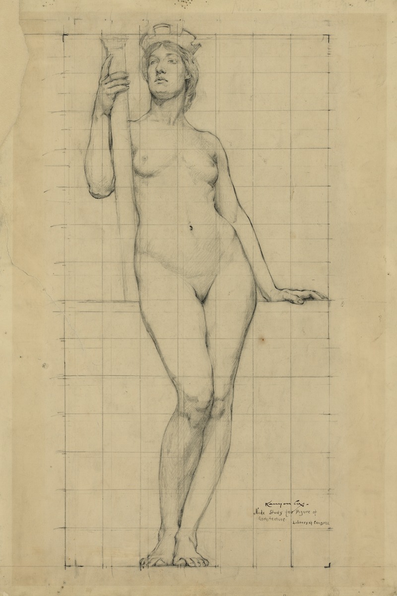 Nude study for figure of Architecture — Кеньон Кокс