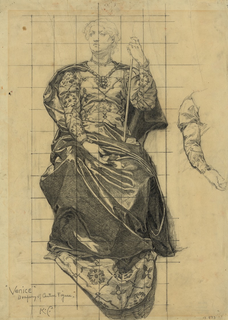 Venice – drapery of central figure — Kenyon Cox