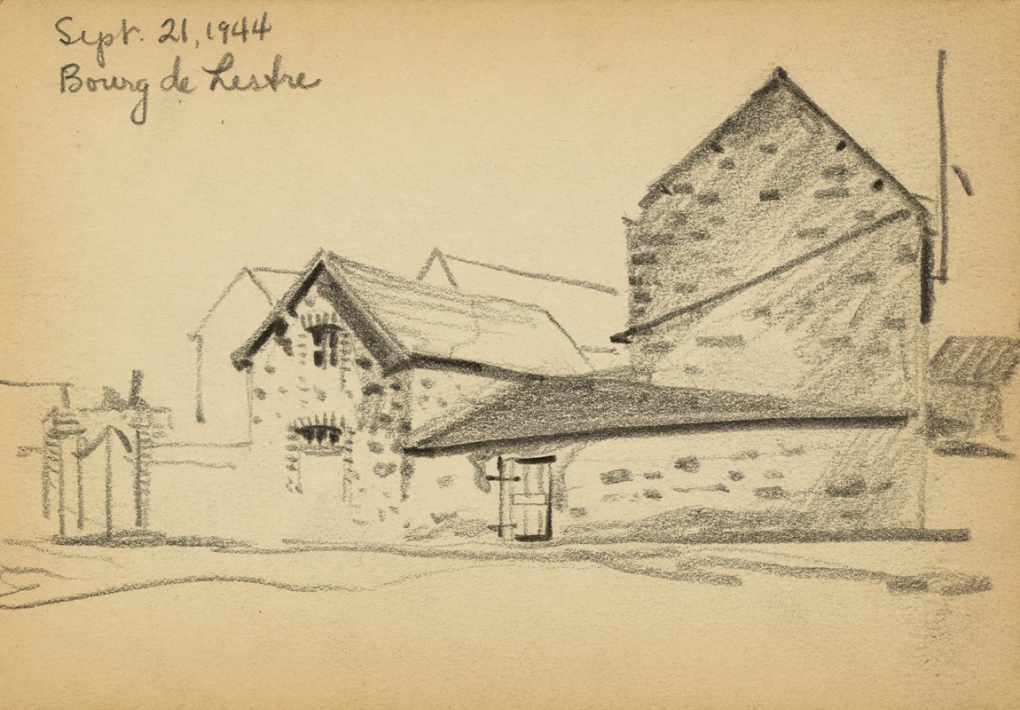 Bourg de Lestre by Виктор Альфред Ланди, 1944 — digital art print download