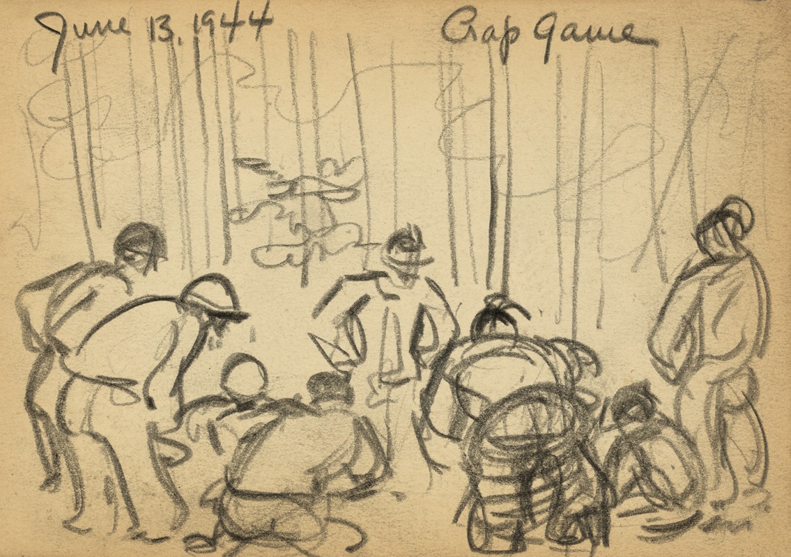 Crap game by Виктор Альфред Ланди, 1944 — digital art print download