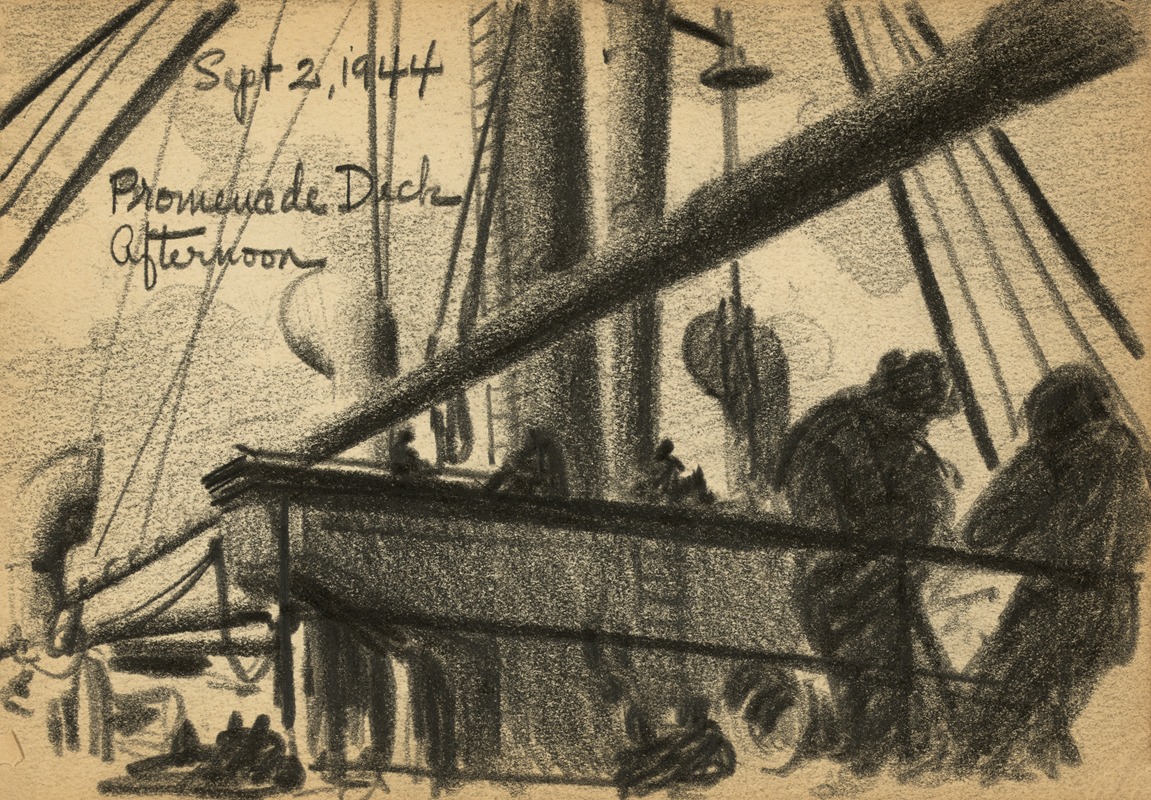 Promenade deck – afternoon by Виктор Альфред Ланди, 1944 — digital art print download
