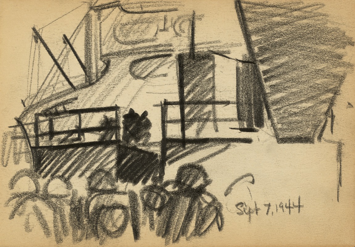 Soldiers on landing craft — Виктор Альфред Ланди