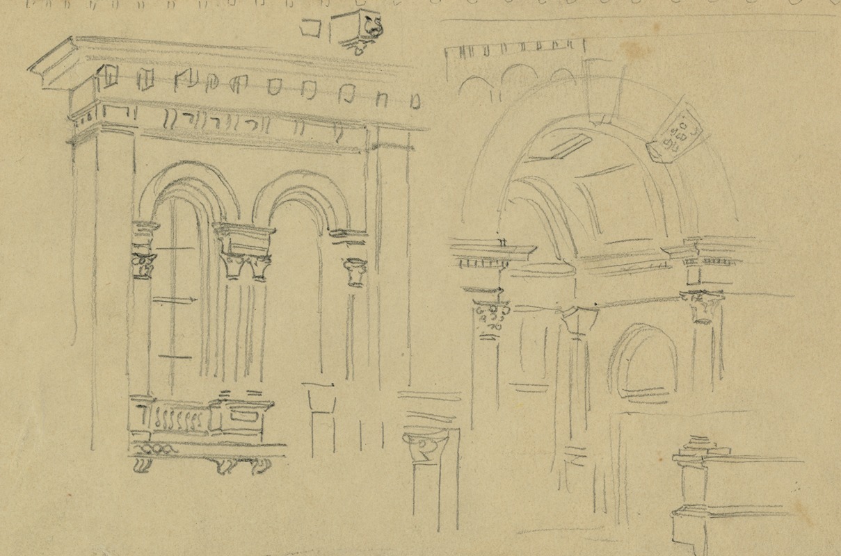 Architectural details by Альфред Рудольф Уод, 1860-1865 — digital art print download