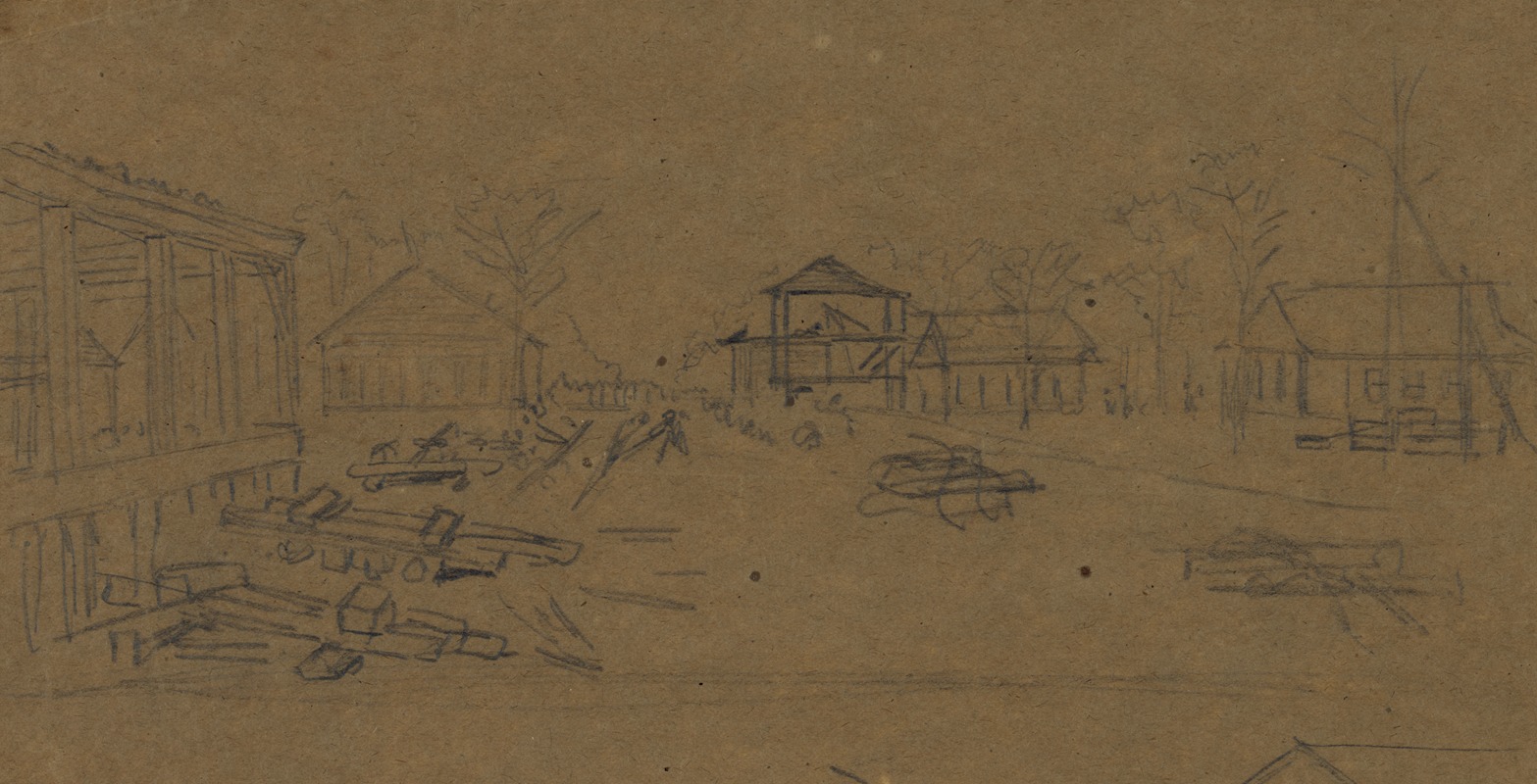 Army camp by Альфред Рудольф Уод, 1860-1865 — digital art print download
