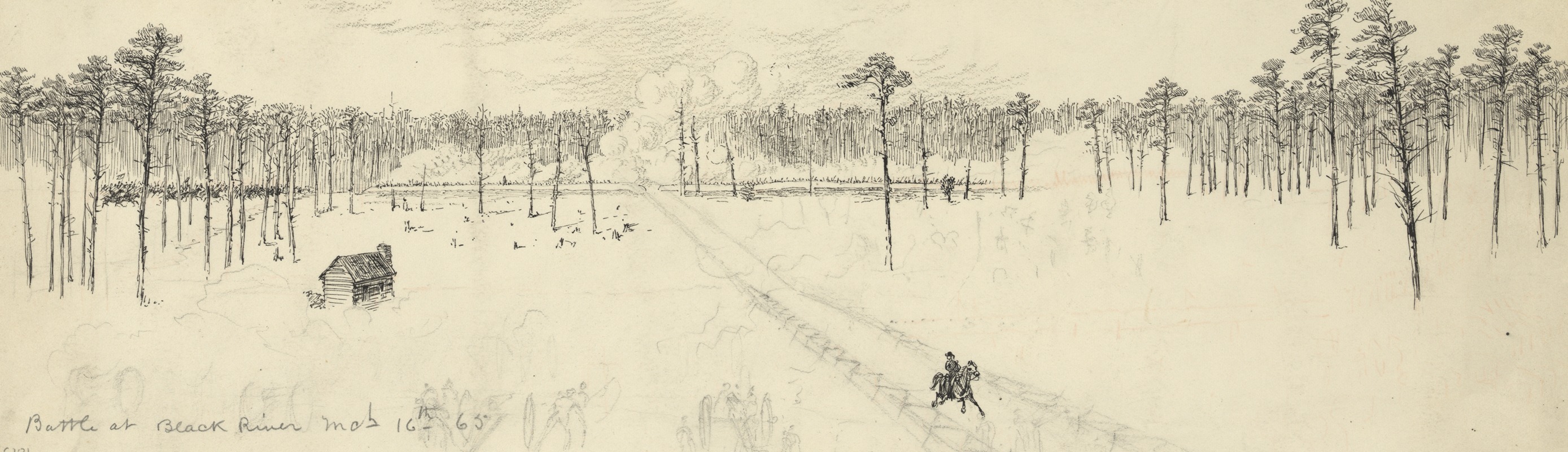 Battle at Black River, March 16th by Альфред Рудольф Уод, 1865 — digital art print download