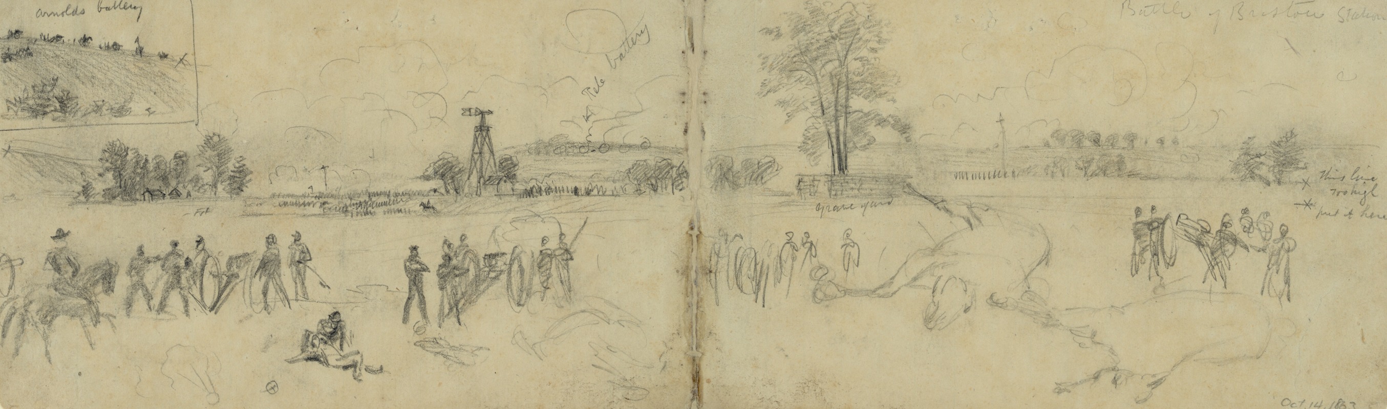 Battle of Bristow Station — Alfred Rudolph Waud