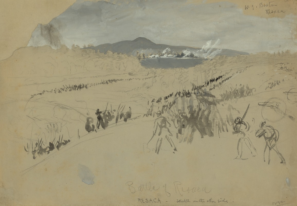 Battle of Resaca by Альфред Рудольф Уод, 1864 — digital art print download