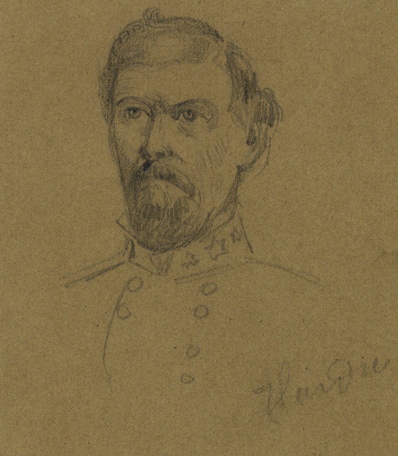 Confederate General William Joseph Hardee by Alfred Rudolph Waud, 1862-1863 — digital art print download