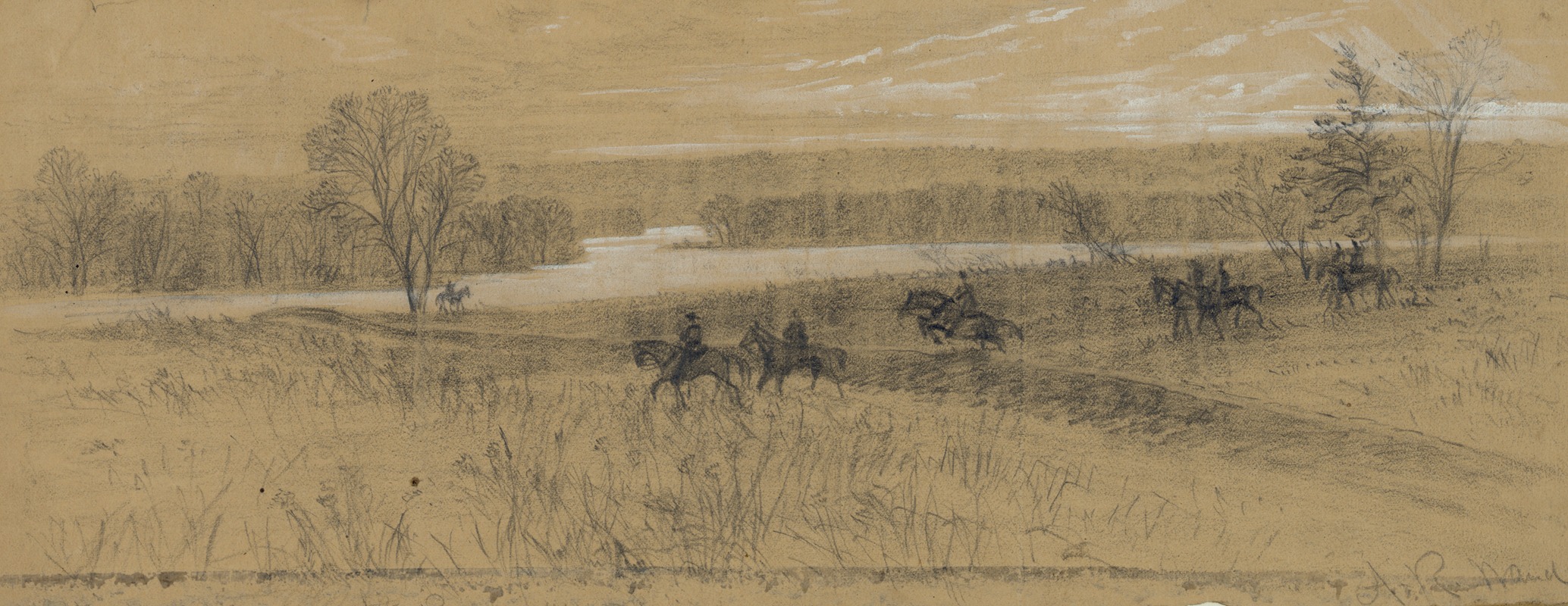 Corbins Neck on the Rappahannock by Альфред Рудольф Уод, 1863 — digital art print download
