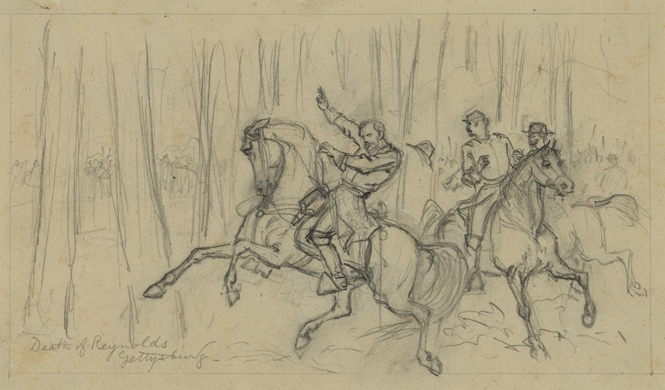 Death of Reynolds–Gettysburg — Alfred Rudolph Waud
