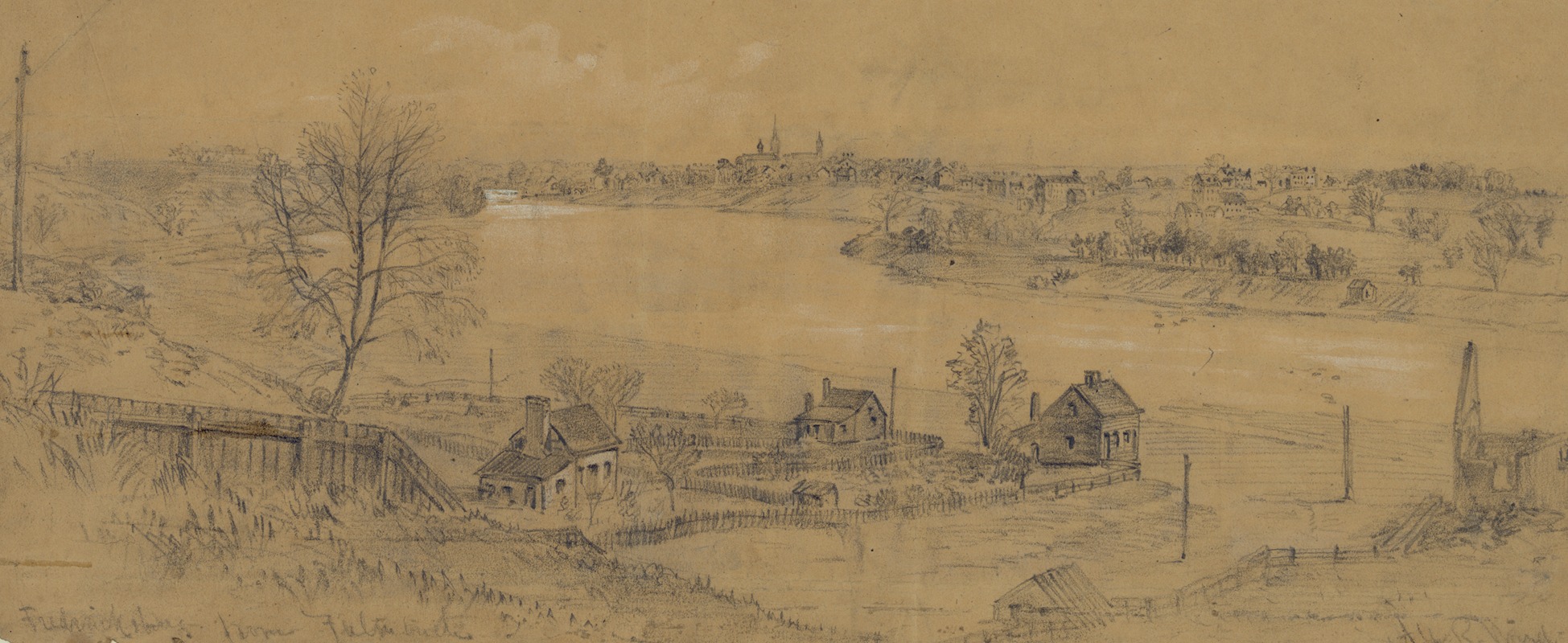 Fredericksburg from Falmouth. — Альфред Рудольф Уод