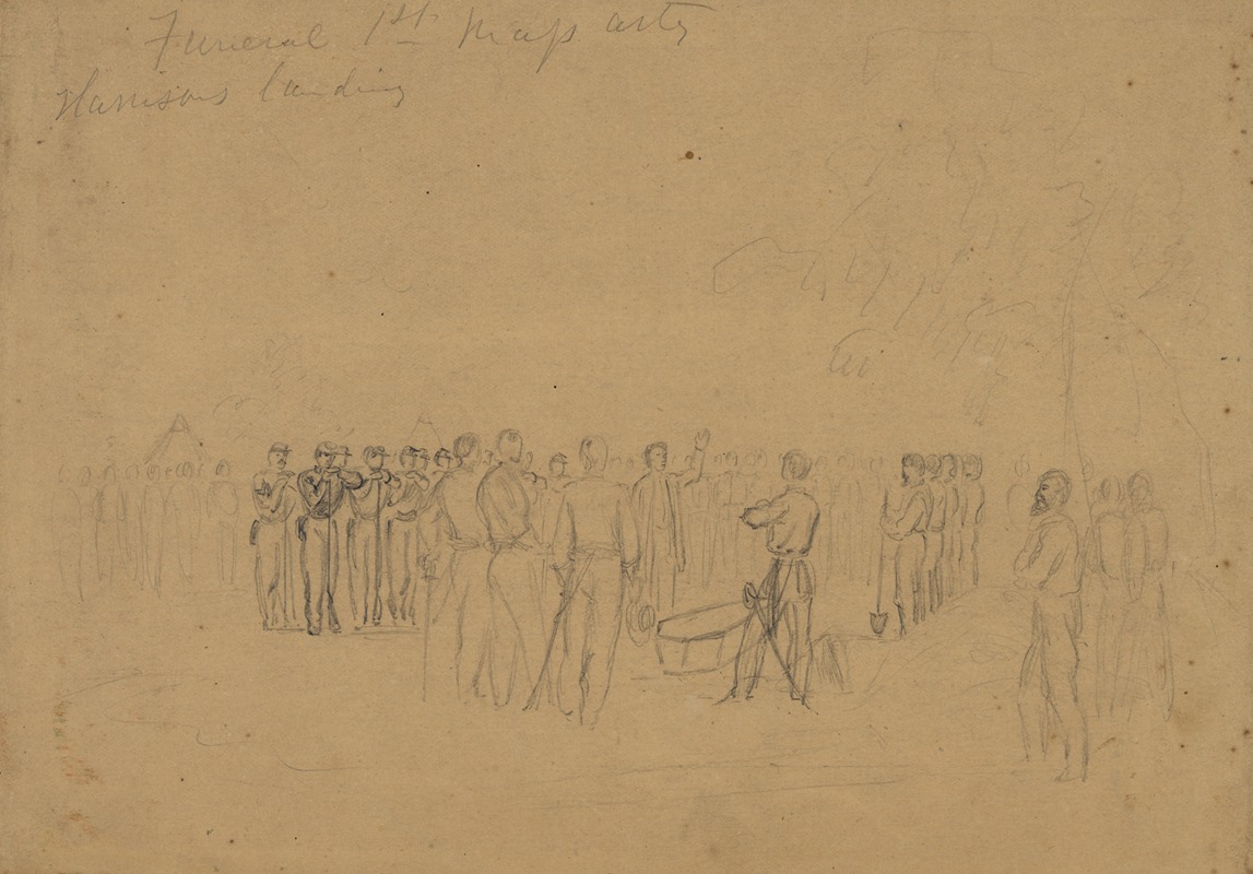 Funeral 1st Mass Arty Harrisons landing — Alfred Rudolph Waud
