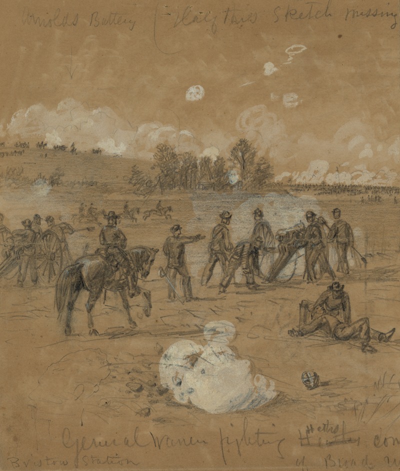 General Warren fighting at Bristoe station — Альфред Рудольф Уод