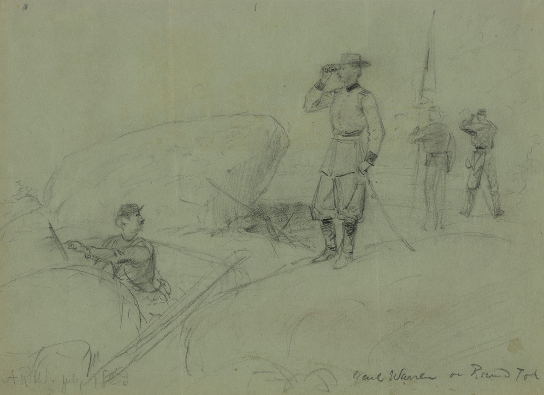 Genl Warren on Round Top by Альфред Рудольф Уод, 1863 — digital art print download