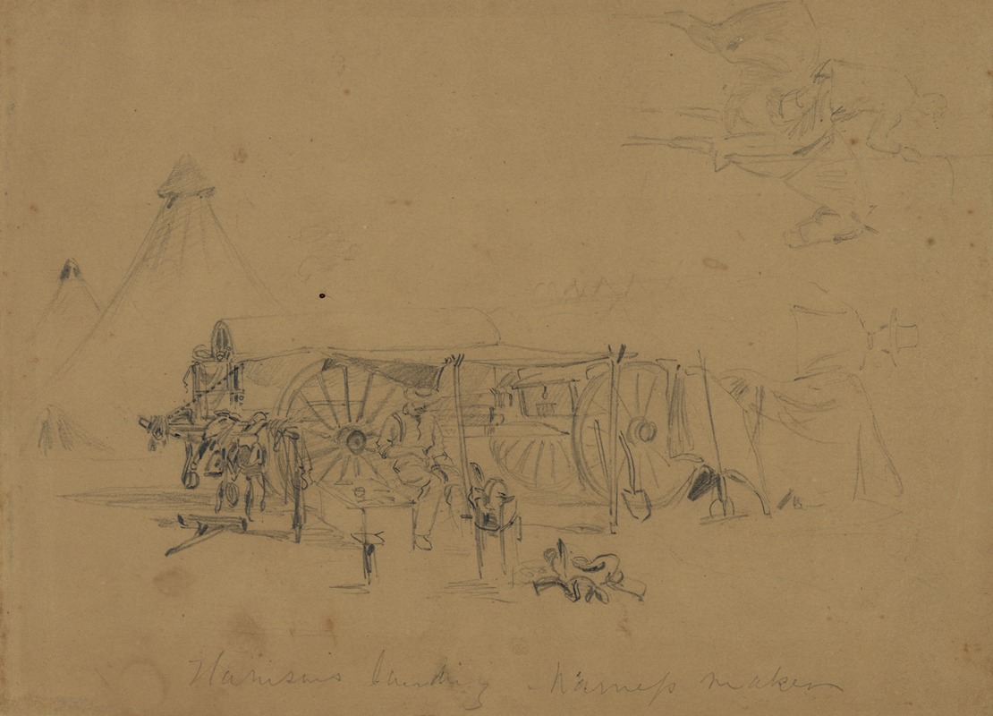 Harrisons landing. Harness maker by Альфред Рудольф Уод, 1862 — digital art print download