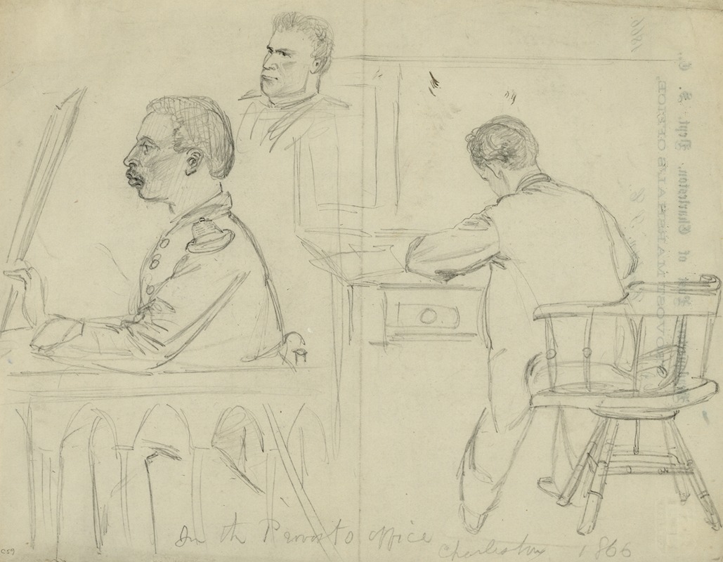 In the Provost's Office. Charleston — Alfred Rudolph Waud