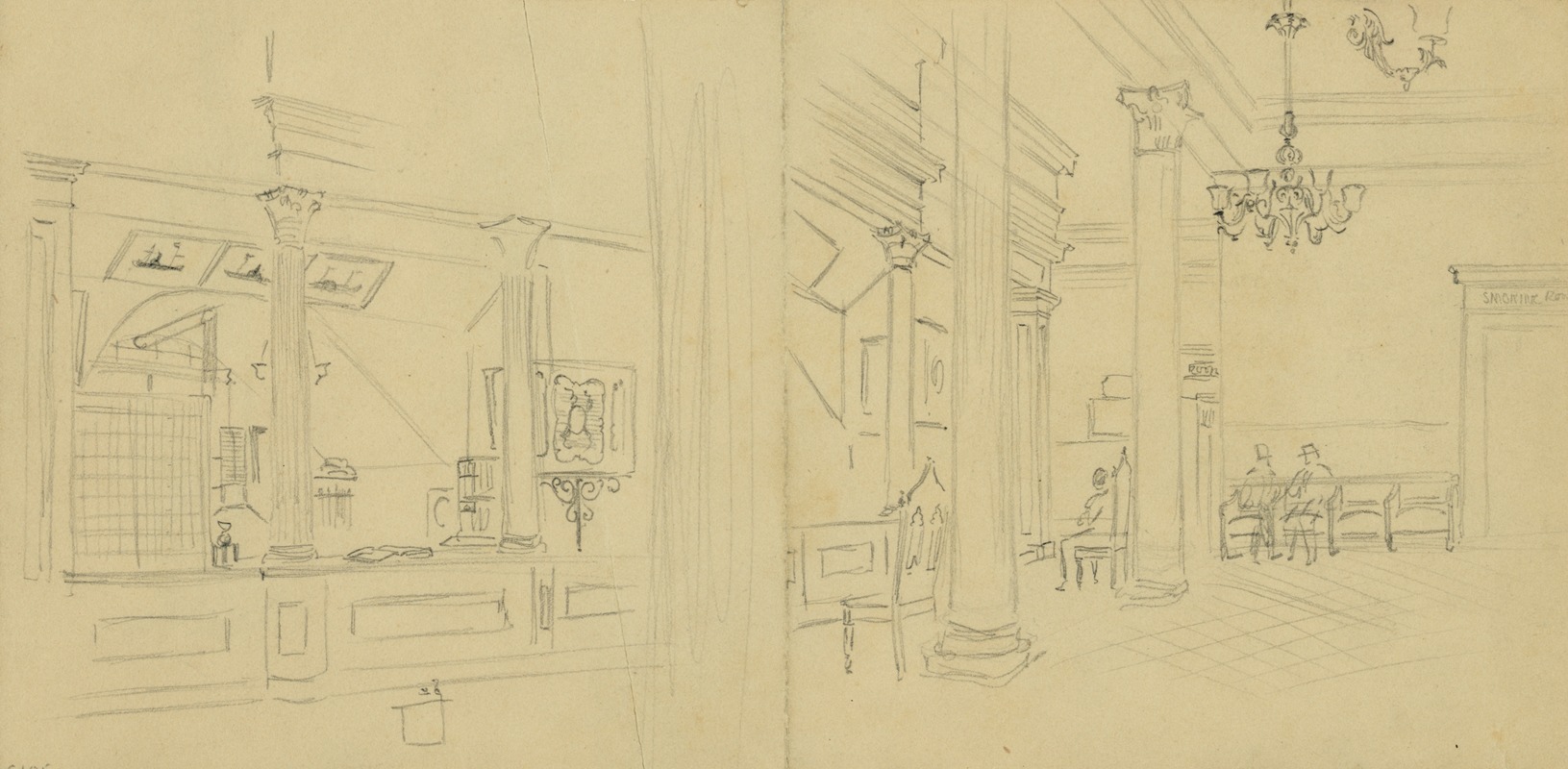 Interior of hotel lobby — Альфред Рудольф Уод